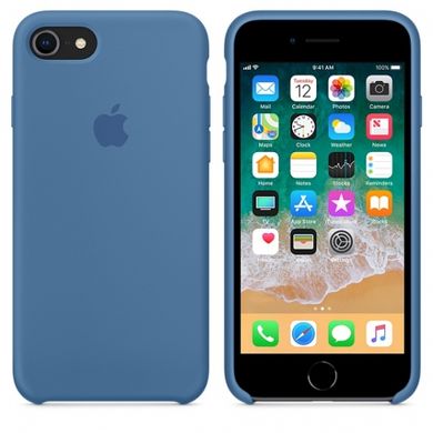 Силіконовий оригінальний чохол Apple Silicone Case Denim Blue (MRFR2) для iPhone 8/7 1863 фото