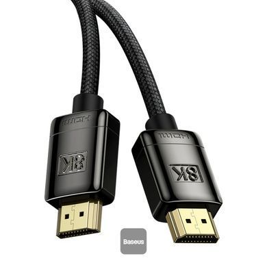 Кабель Baseus High Definition Series HDMI 8K to HDMI 8K Adaptr Cable(Zinc alloy) 1m Black (WKGQ000001) 20036 фото