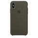 Силиконовый чехол для iPhone X тёмно-оливковый цвет (MR522) 1290 фото 1