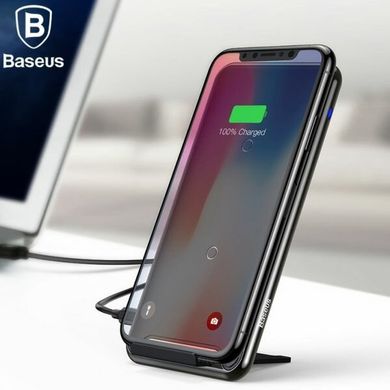 Бездротова зарядка Baseus Three-coil Wireless charging pad (WXHSD-B01) Black 2705 фото