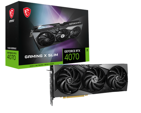 Видеокарта MSI GeForce RTX 4070 GAMING X SLIM 12G