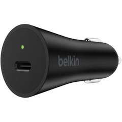 Автомобильний зарядний пристій Belkin USB-C 27W 3A Fast Charge Black (F7U071BTBLK)