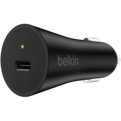 Автомобильное зарядное устройство Belkin USB-C 27W 3A Fast Charge Black (F7U071BTBLK)