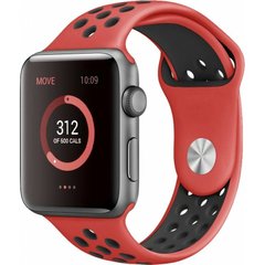 Ремінець Nike+ Apple Watch 42/44mm Red/Black Nike Sport Band (High Copy) 2316 фото
