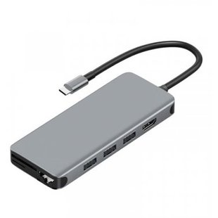 Хаб WIWU Alpha 12 in 1 USB-C Hub Gray 90471 фото