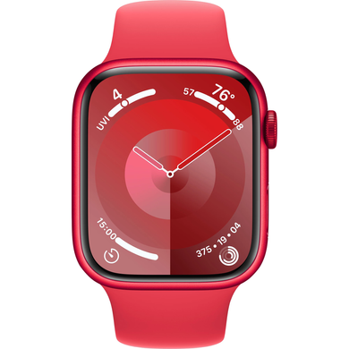 Apple Watch Series 9 GPS 41mm (PRODUCT)RED Aluminum Case with (PRODUCT)RED Sport Band - S/M (MRXG3) 4460 фото