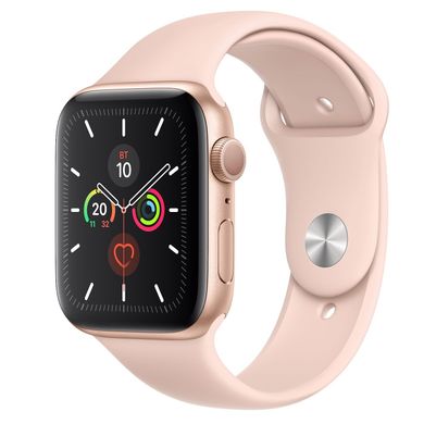 Apple Watch Series 5 (GPS) 44mm Gold Aluminum Case with Pink Sand Sport (MWVE2) 3479 фото