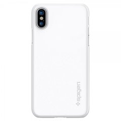 Белый чехол-накладка Spigen Thin Fit для iPhone X