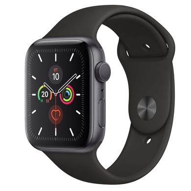 Apple Watch Series 5 (GPS) 44mm Space Gray Aluminum Case with Black Sport Band (MWVF2) 481 фото