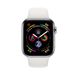 Apple Watch Series 4 (GPS+LTE) 44mm Stainless Steel Case with White Sport Band (MTV22) 2073 фото 2