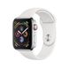 Apple Watch Series 4 (GPS+LTE) 44mm Stainless Steel Case with White Sport Band (MTV22) 2073 фото 1
