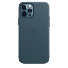 Чехол Apple Leather Case with MagSafe Baltic Blue (MHKE3) iPhone 12/iPhone 12 Pro
