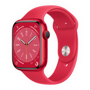 Смарт-годинник Apple Watch Series 8 GPS 41mm (PRODUCT) RED Aluminum Case w. (PRODUCT) RED Sport Band S/M (MNUG3) 4423-1 фото