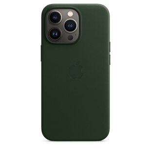 Чохол Apple Leather Case with MagSafe Sequoia Green (MM1G3) для iPhone 13 Pro 4120 фото