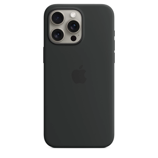 Чохол Apple iPhone 15 Pro Max Silicone Case with MagSafe - Black (MT1M3) 7794 фото