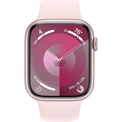 Apple Watch Series 9 GPS 45mm Pink Aluminum Case with Light Pink Sport Band - S/M (MR9G3) 4468 фото