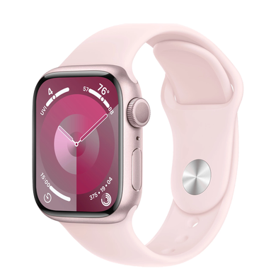 Apple Watch Series 9 GPS 45mm Pink Aluminum Case with Light Pink Sport Band - S/M (MR9G3) 4468 фото