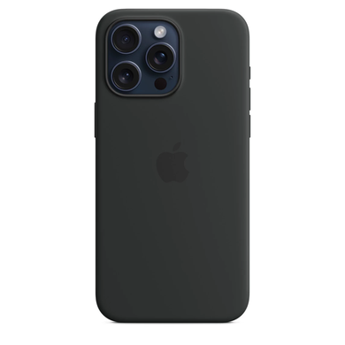 Чохол Apple iPhone 15 Pro Max Silicone Case with MagSafe - Black (MT1M3) 7794 фото