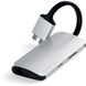 Перехідник Satechi Adapter Dual USB-C to 2xUSB3.0+2xHDMI+USB-C+RJ45+SD Silver (ST-TCDMMAS) 3685 фото 2