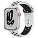 Apple Watch Nike Series 7 GPS, 45mm Starlight Aluminium Case With Nike Sport Band Pure Platinum/Black (MKNA3) 4170 фото 1