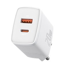 Сетевое зарядное устройство Baseus Compact Quick Charger U+C 20W White (CCXJ-B02)