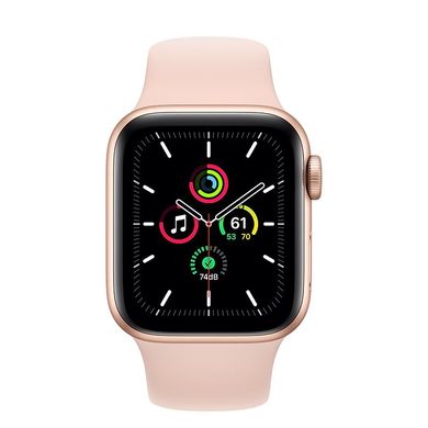 Apple Watch SE GPS 40mm Gold Aluminum Case with Pink Sand Sport Band (MYDN2) 3761 фото