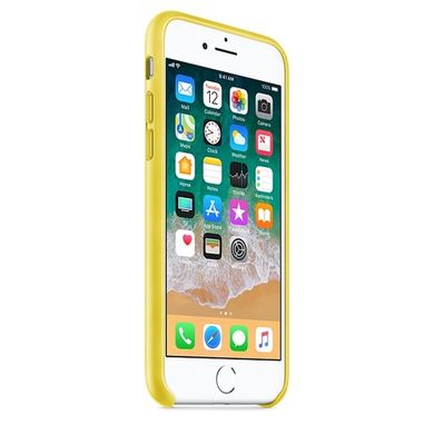 Силиконовый оригинальный чехол Apple Leather Case Spring Yellow (MRG72) для iPhone 8/7 1871 фото
