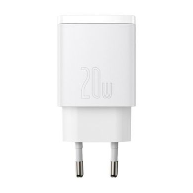 Сетевое зарядное устройство Baseus Compact Quick Charger U+C 20W White (CCXJ-B02) 02101 фото