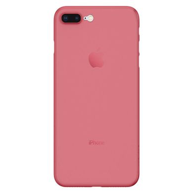 Тонкий пластиковый чехол Spigen Air Skin красный для iPhone 8 Plus  1971 фото