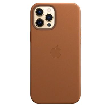 Чохол Apple Leather Case with MagSafe Saddle Brown (MHKL3) для iPhone 12 Pro Max 3849 фото
