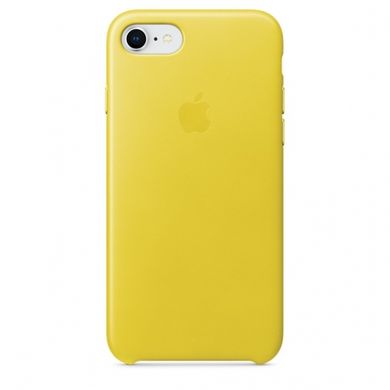Силиконовый оригинальный чехол Apple Leather Case Spring Yellow (MRG72) для iPhone 8/7 1871 фото