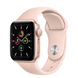Apple Watch SE GPS 40mm Gold Aluminum Case with Pink Sand Sport Band (MYDN2) 3761 фото 1