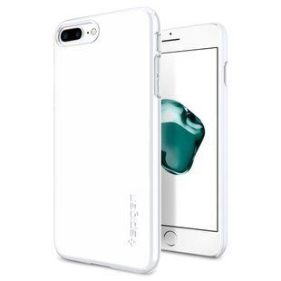 Чохол для захисту iPhone 8 Plus Spigen Thin Fit білосніжний 1977 фото