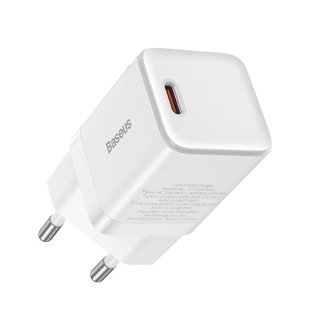 Мережевий зарядний пристрій Baseus GaN3 Fast Charger Type-C 30W White (CCGN010102) 02107 фото