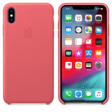 Шкіряний чохол Apple для iPhone XS Max рожевий (MTEX2) 2114 фото