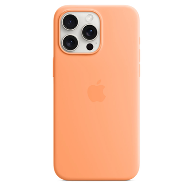 Чохол Apple iPhone 15 Pro Max Silicone Case with MagSafe - Orange Sorbet (MT1W3) 7795 фото