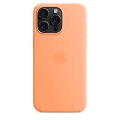 Чехол Apple iPhone 15 Pro Max Silicone Case with MagSafe - Orange Sorbet (MT1W3) 7795 фото