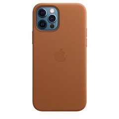 Чехол Apple Leather Case with MagSafe Saddle Brown (MHKF3) iPhone 12/iPhone 12 Pro