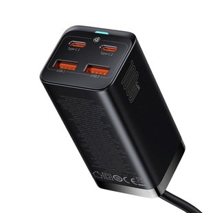 Мережевий зарядний пристрій Baseus GaN3 Pro 2U+2C 100W EU Black (CCGP000101) 02108 фото