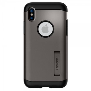 Чохол Spigen Slim Armor Gunmetal для iPhone X 1304 фото