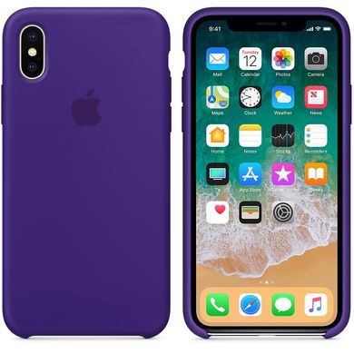 Силіконовий чохол Apple iPhone X Silicone Case (MQT72) Ultra Violet 1409 фото