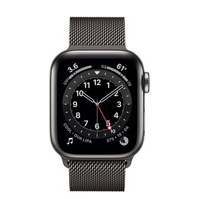 Apple Watch Series 6 (GPS + Cellular) 40mm Graphite Stainless Steel Case with Milanese Loop (MG2U3) 3768 фото