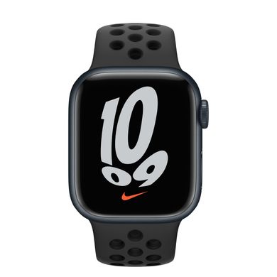 Apple Watch Nike Series 7 GPS, 41mm Midnight Aluminium Case With Nike Sport Band Anthracite/Black (MKN43) 4173 фото