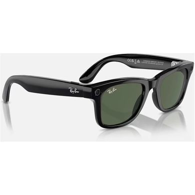 Смарт-очки Ray-Ban Meta Wayfarer Shiny Black Frame Green Lenses (RW4006 601/71 50-22)