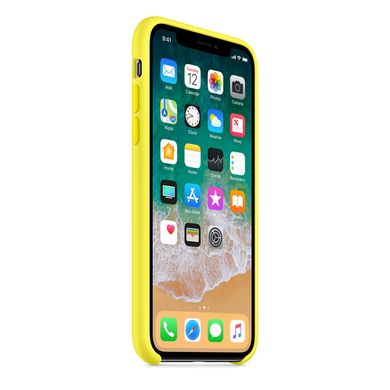 Силіконовий чохол для iPhone X колір «жовтий неон» (MR6E2) 1410 фото