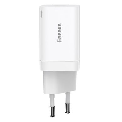 Сетевое зарядное устройство Baseus Super Si Pro Quick Charger C+U 30W White (CCSUPP-E02) 02109 фото