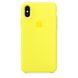 Силиконовый чехол для iPhone X цвет «жёлтый неон» (MR6E2) 1410 фото 1