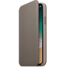 Чехол-книжка кожаный для iPhone X Apple светло-коричневый (MQRY2) 1474 фото