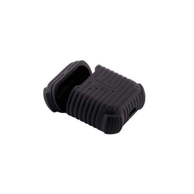 Черный силиконовый чехол для AirPods COTEetCI Case+line Black (CS8108-BK)  1880 фото