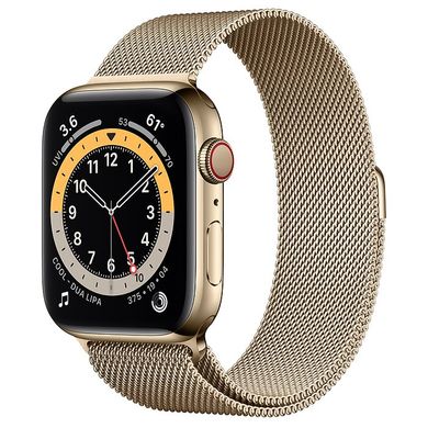 Apple Watch Series 6 (GPS + Cellular) 44mm Gold Stainless Steel Case with Milanese Loop (M07P3) 3770 фото